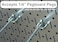 Wall Control Narrow Pegboard 8in x 32in Galvanized Metal Pegboard Runner Tool Board