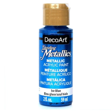 DecoArt Dazzling Metallics 2Ounce Ice Blue Acrylic Paint