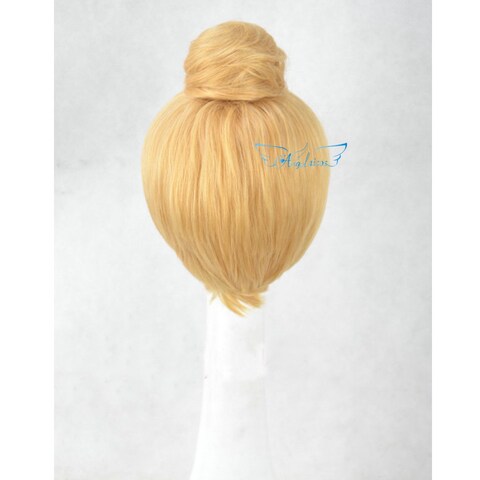 Angelaicos Womens Prestyled Buns Party Anime Cosplay Costume Wig Short Blonde