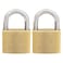 BRINKS  40mm Solid Brass Keyed Padlock with 78 Shackle Clearance 2Pack  Chrome Plated with Hardened Steel Shackle 17140202