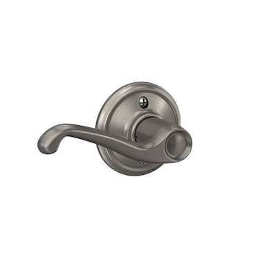 Schlage F170 FLA 619 LH Left Handed Flair Door Lever One Sided NonTurning Dummy Door Handle Satin Nickel