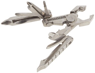 SWISSTECH ST53100 Stainless Steel 19in1 Key Chain Multi Tool Polished Finish Single Pack