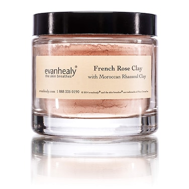 evanhealy French Rose Clay Face Mask  Exfoliating for Sensitive Skin Face Mask  Pore Minimizer Pink Clay Mask  Cleansing Rhassoul Clay