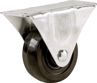 Shepherd Hardware 9015 3Inch Rigid Plate Caster Soft Rubber Wheel 110lb Load Capacity