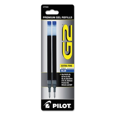 Pilot 77233 Refill for G2 Gel Dr Grip GelLtd ExecuGel G6 Q7 Ex Fine Blue 2Pack