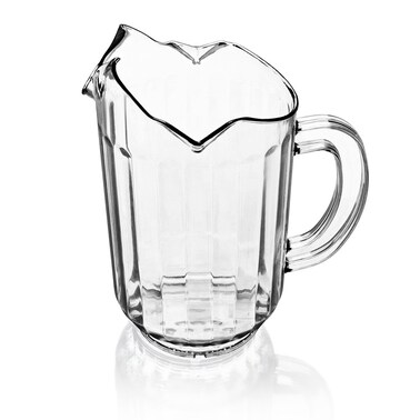 New Star Foodservice 46236 ResturantGrade Polycarbonate Plastic Water Pitcher with 3 Spouts 60 oz Clear Set of 12