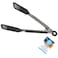 RM International 96921 Mini 8 Spatula Tong with Locking Handle Black