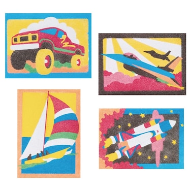 SS Worldwide Sand Art Boards Getting There Pack of 12