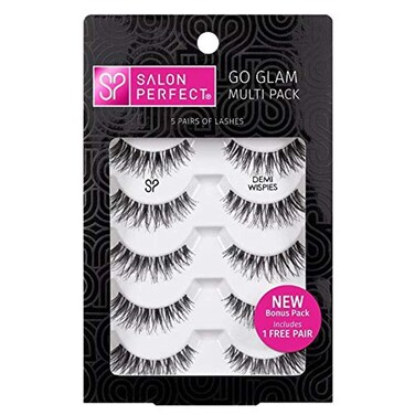 Salon Perfect Perfectly Glamorous Multi Pack Eyelashes Demi Wispies Black 4 pr