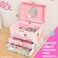 Musical Ballerina Jewelry Box for Girls  Kids Music Box with Spinning Ballerina Ballet Birthday Gifts for Little Girls Jewelry Boxes 68 x 53 x 6 in  Ages 310 Pink