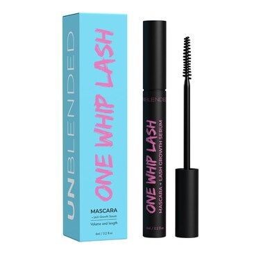 Unblended One Whip Lash Mascara Volumizing and Lengthening Mascara Enhanced with Eyelash Growth Serum Washable and NonClumping Formula Black 6ml 02 Fl Oz