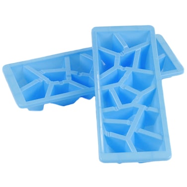Chef Craft Select Plastic Ice Tray 1025 inch 2 piece set yields 15 cubes Blue
