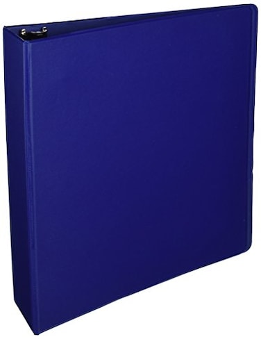 Business Source 16464 Round Ring Binder w Pockets 2Inch  Dark Blue
