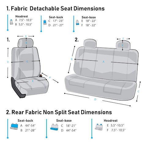 FH Group Car Seat Covers Full Set Cloth  Universal Fit Automotive Seat Covers Low Back Front Seat Covers Solid Back Seat Cover Washable Car Seat Cover for SUV Sedan and Van Beige