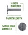 Hillman Steel Combo Sidewalk Bolt Hurricane Anchor for Metal 25 Pack 112 oz 025 RustResistant Fasteners Durable Flat Head 14 x 112 XL Pak Stainless Steel Finish 707312