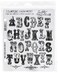 Stampers Anonymous Tim Holtz Cling Stamps 7X85 Mini Cirque Alpha
