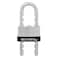 BRINKS  40mm Laminated Steel Keyed and Warded Padlock with Adjustable Shackle  Chrome Plated with Hardened Steel Shackle