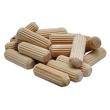 Wolfcraft 2964405 38 in 10 mm x 1 12 in 38 mm Fluted Beechwood Dowel Pin 27Pack