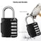 SUTOUG Combination Lock Waterproof 4 Digit Padlocks with Combination Code Zinc Alloy Combination Lock for Door Tool Boxes Schools Gym Garden Fences Reel Cabinet  Storage Black 1PCS