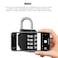SUTOUG Combination Lock Waterproof 4 Digit Padlocks with Combination Code Zinc Alloy Combination Lock for Door Tool Boxes Schools Gym Garden Fences Reel Cabinet  Storage Black 1PCS