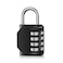 SUTOUG Combination Lock Waterproof 4 Digit Padlocks with Combination Code Zinc Alloy Combination Lock for Door Tool Boxes Schools Gym Garden Fences Reel Cabinet  Storage Black 1PCS