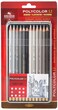 KOHINOOR Polycolor Grey Line Artists Coloured Pencils Set of 12