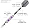 Viper Wind Runner Soft Tip Darts Purple Rings 18 Grams