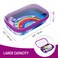ZIPIT Clear Top Pencil Box for Girls  Rainbow Pencil Case for School  Organizer Pencil Bag  Large Capacity Pencil Pouch