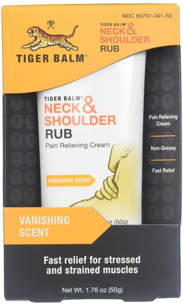 Tiger Balm Neck  Shoulder Rub Vanishing Scent 176 oz Pack of 4