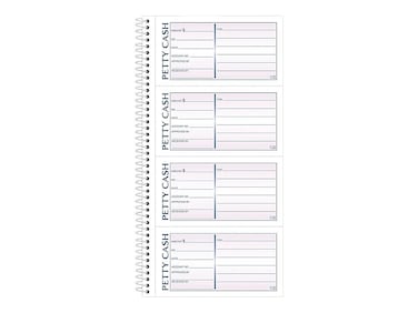 Adams Spiral Petty Cash Book 2Part Carbonless 4 Messages per Page 200 Sets per Book SC1156