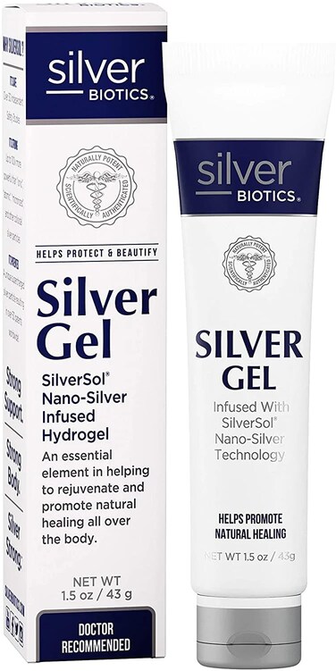 American Biotech Labs Silver Biotics Colloidal Silver Gel NanoSilver 20 PPM Soothing Skin Gel  Versatile 15 oz Gel for Skin Comfort and Wellness