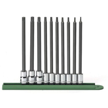 GEARWRENCH 10 Pc 14  38 Drive Long Torx Bit Socket Set  80588