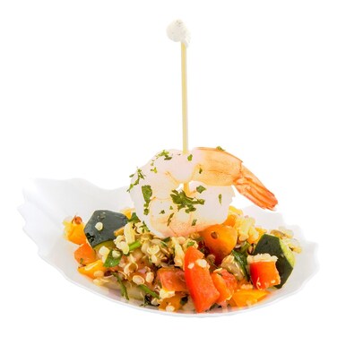 Restaurantware 33 x 33 Inch Mini Plastic Plates 100 Disposable Plates  Oyster Shell Shaped Mini White Plastic Tasting Dishes For Appetizers Desserts Or Samples For Parties Events