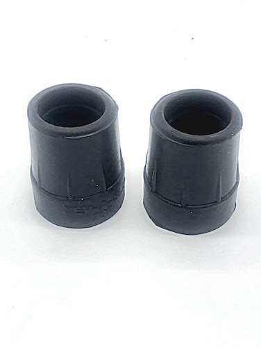 Harvy 1 Heavy Duty Black Rubber Replacement Cane Tip 2 Pack