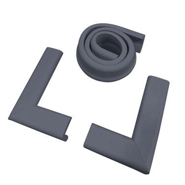 Cardinal Gates SPK Small Hearth Pad Kit  Fireplace Baby Proofing  Adhesive Backed Fireplace Bumpers for Babies  4 Foot Roll of Padding  Two 6 x 9 Corners  Made in The USA  Gray