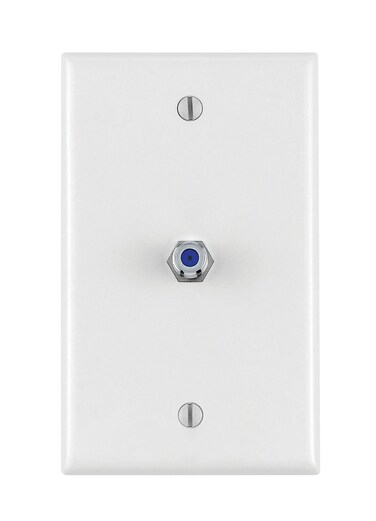 Leviton 40539MW Midsize Video Wall Jack F Connector White