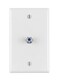 Leviton 40539MW Midsize Video Wall Jack F Connector White