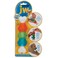 JW Pet EverTuff Treat Pod Nylon Dog Toy Small White Bone with Colored Pods of Orange Green Blue