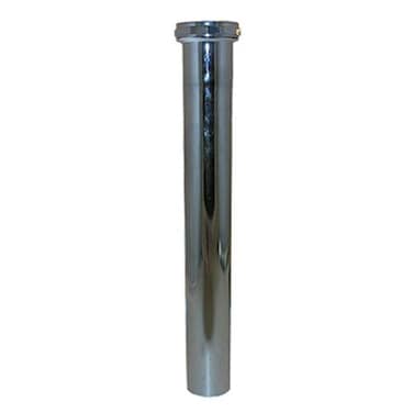 LASCO 032577 112Inch Diameter by 12Inch Chrome Plated Brass 22 Gauge Slip Joint Extension Tube with Nut and Washer