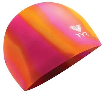 TYR Multi Silicone Cap OrangePink 7 x 4 x 1 inche