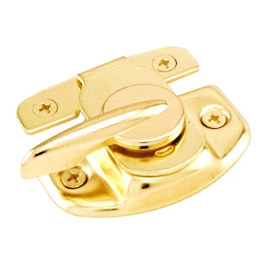 PrimeLine U 9924 Sash Lock 134 and 112 In Hole Centers Fits SingleDouble Hung Wood Windows Steel wDiecast Lever Bright BrassPlated Single Pack