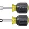 Klein Tools 610 Tool Set Made in USA Nut Driver Set with Stubby Nut Driver Sizes 14 and 516Inch Full Hollow Shaft 2Piece