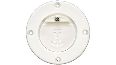 TH Marine Flush Mount Scupper Valve Assembly  White