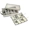 Household Essentials Flatware Storage Chest with Separate Serving Utensil Pouch  Natural Canvas with Brown Trim