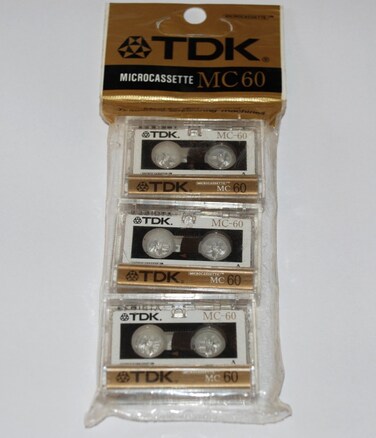 TDK DMC60U3 Audio Microcassettes With Case  60 MIN 3 PK