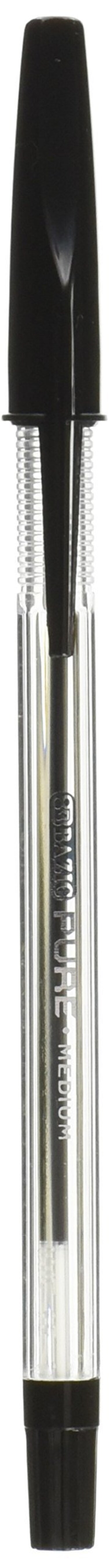 BAZIC Stick Pen Black 12 Per Pack