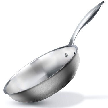 Duxtop Professional Stainless Steel Fry Pan Induction Ready Cookware with Impactbonded Technology 95 Inches