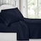 Clara Clark 1800 Premier Series 4pc Bed Sheet Set  King Navy Blue