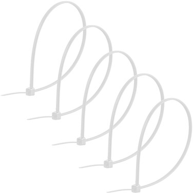 Power Gear 8Inch Zip Ties 100 Pack Durable Nylon SelfLocking 40 Lbs Tensile Strength 1 78 Inch Maximum Diameter Clear 50300