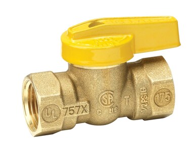 Homewerks VGV1LHB4B Premium Gas Ball Valve x Female Thread Brass 34Inch 075Inch